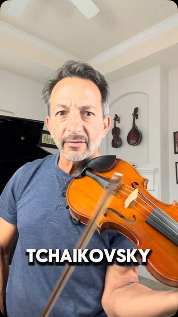 Richard demonstrating a Tchaikovsky passage on the violin