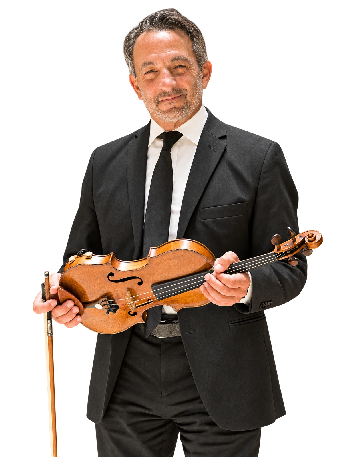 Richard Amoroso holding his violin